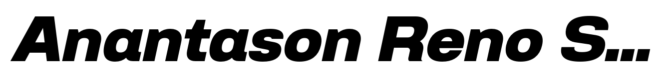 Anantason Reno Semi Expanded Extra Bold Italic